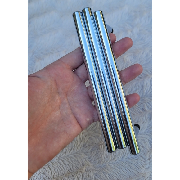 3 NEW contemporary silver metal cabinet bar pulls - Picture 11 of 16